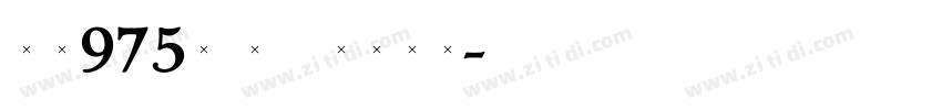 XW975Y TC Bold字体转换